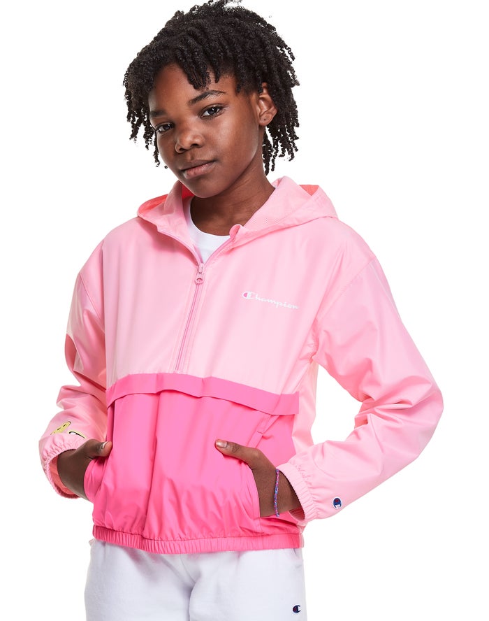 Champion Jas Meisjes - Roze - Colorblock Windbreaker Smiley Face ( 349680-HAY )